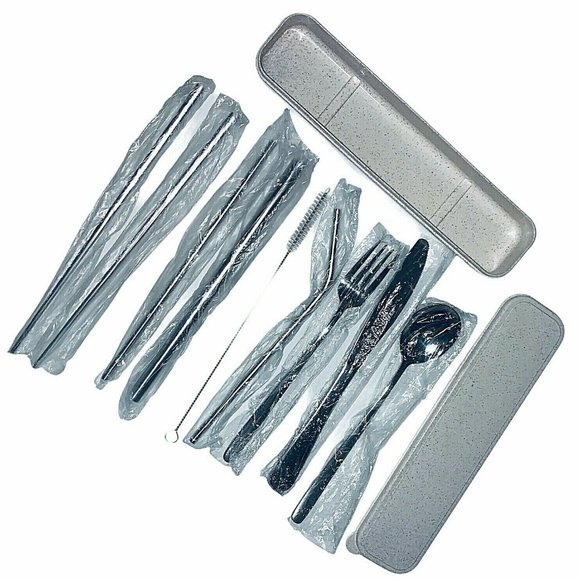 Unknown Other - Set Travel Camping Cutlery SU304 Stainless Straws